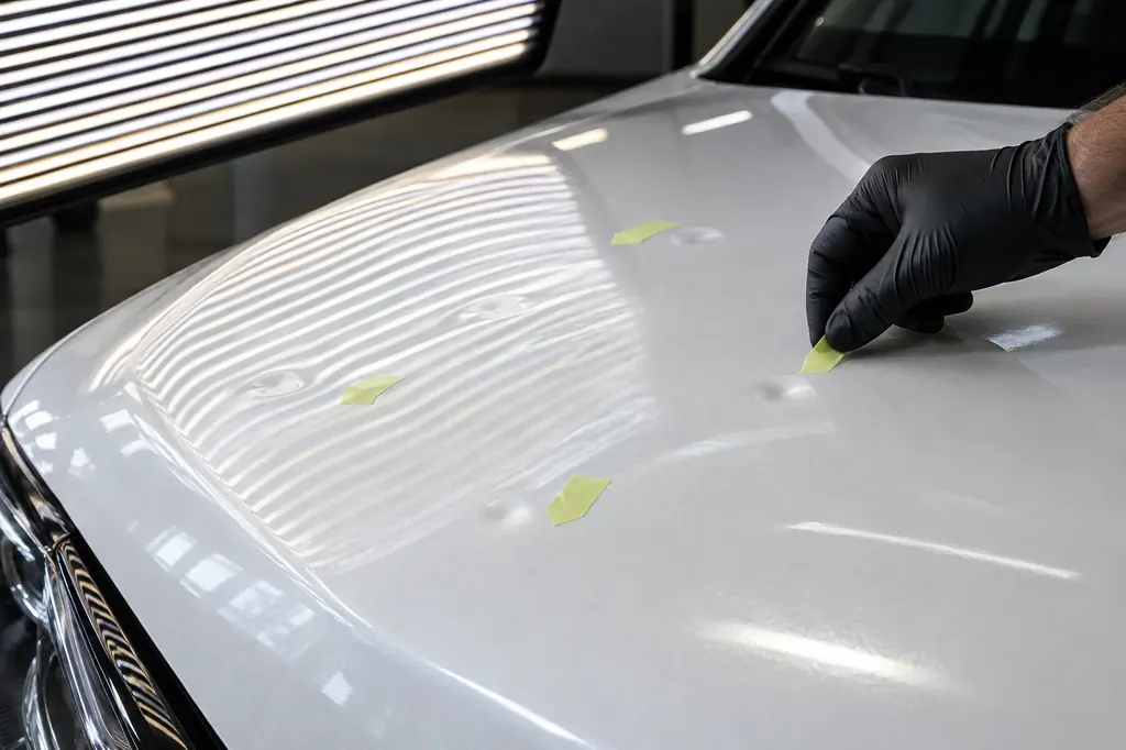 Hail & Storm Damage Repair in a professional body shop